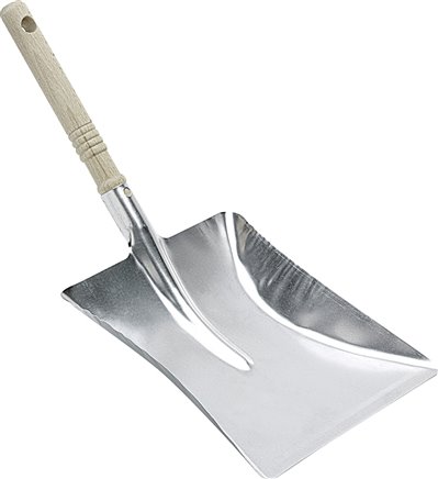 Industrie-Kehrschaufeln, Holzgriff, Metall, feuerverzinkt, 22 cm