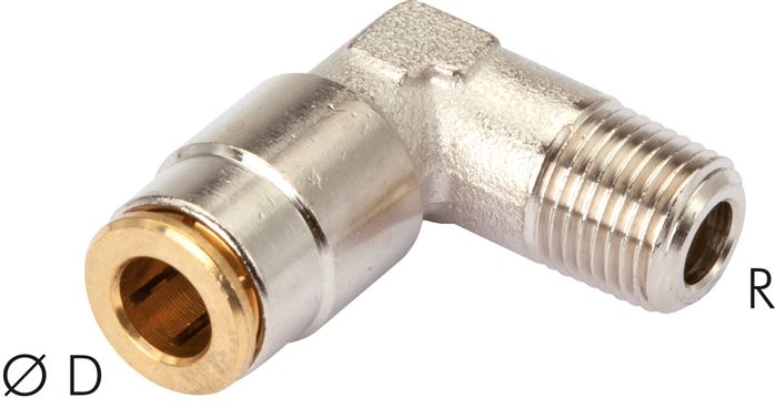 Hochdruck-L-Steckverschraub. M 6 (konisch)-6mm (fix)