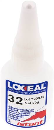 LOXEAL Sekundenkleber, 20 g, Hohe Festigkeit - super schnelle Aushärtung