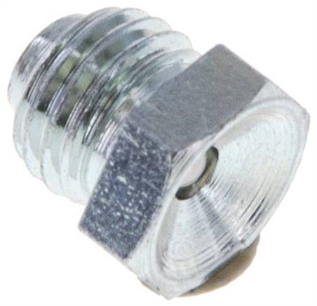 Gerader Trichterschmiernippel, M 8x1, Stahl verzinkt